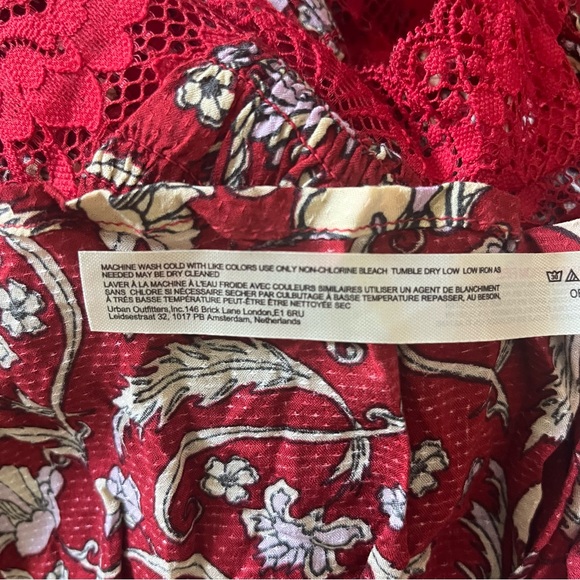 Free People Intimately Last Night Smocked Slip Dress Size Medium in Cherry NWOT - Picture 13 of 16